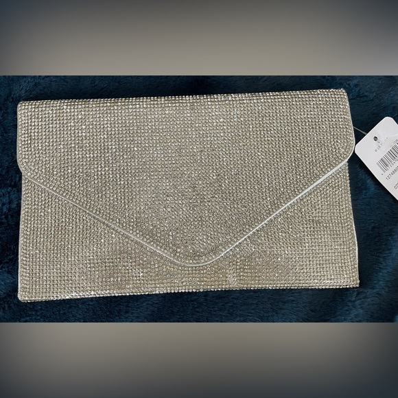 Rhinestone Silver Envelope Clutch - Picture 8 of 9